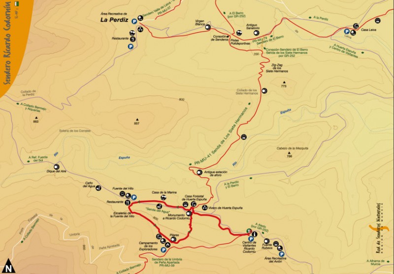 The Ricardo Codorníu walking route in the Sierra Espuña 2.2km