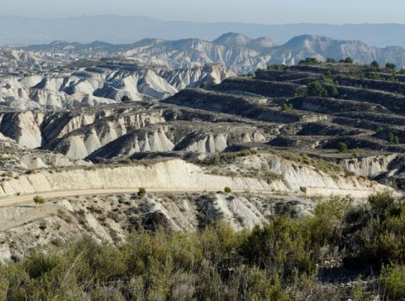 Mirador de Gebas, the viewing point over the badlands in Alhama de Murcia