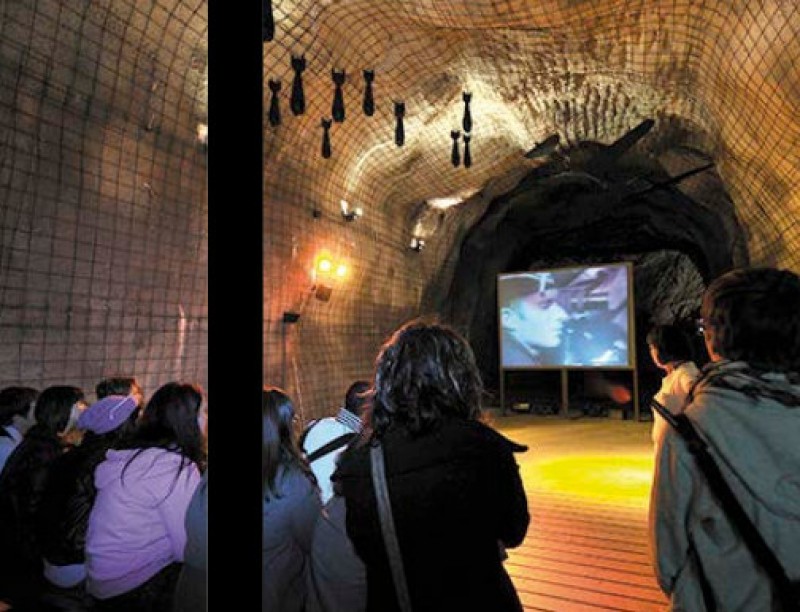 The Civil War air raid shelter museum in Cartagena