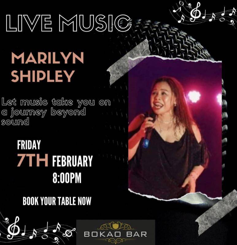 February 7 Steak Night and popular singer Marilyn Shipley at the Bokao Bar Condado de Alhama Golf Resort