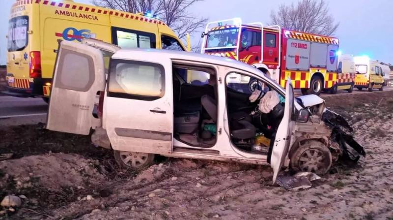 One dead and three injured after serious accident on Lorca-Caravaca road