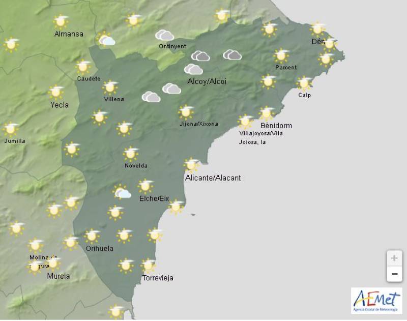 Mix of sunshine and rain ahead: Alicante weather forecast April 21-24