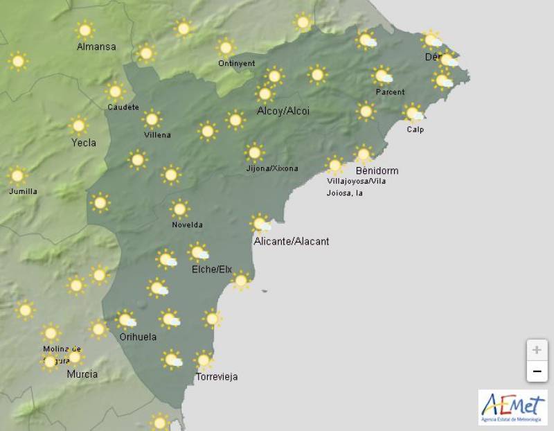 Mix of sunshine and rain ahead: Alicante weather forecast April 21-24