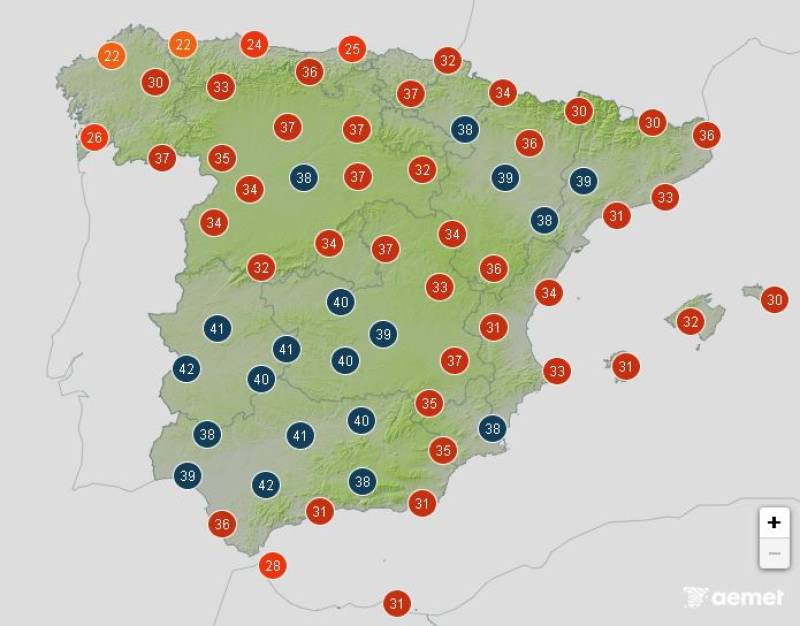 Spain bakes in 43 degree heatwave: Weather forecast August 11-14