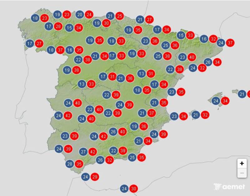Spain bakes in 43 degree heatwave: Weather forecast August 11-14