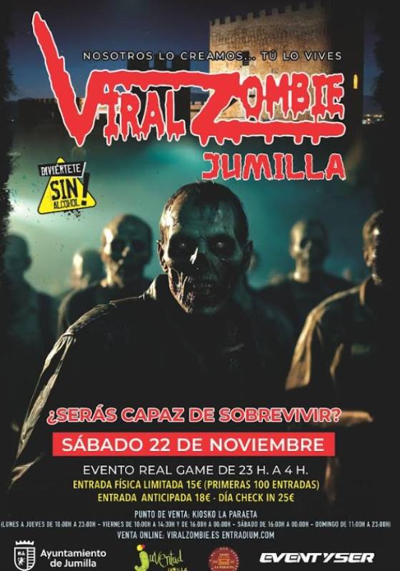 October 31 to November 22 Halloween and zombie events in Jumilla