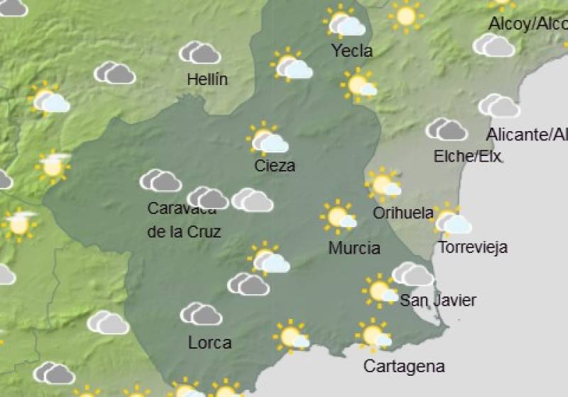 Expect sunshine, showers and a crisp coastal breeze: Murcia weekend weather forecast November 6-9