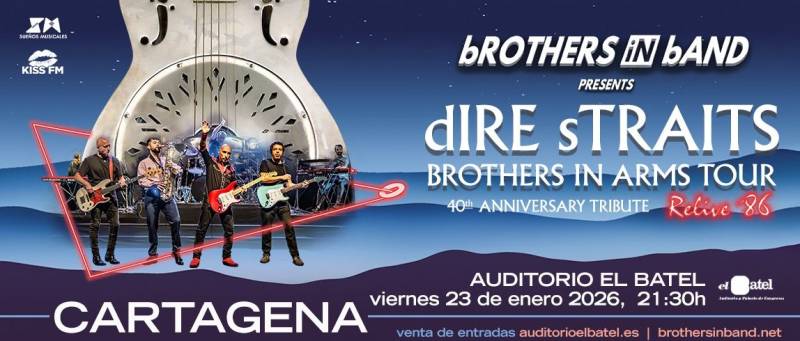January 23 dIRE sTRAITS 40th Anniversary Tribute at the seafront auditorium in Cartagena