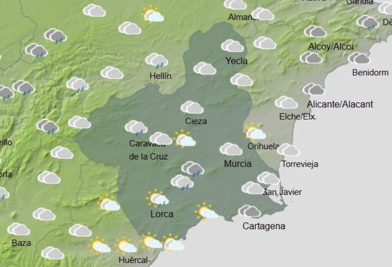 Murcia weekend weather forecast December 18-21: More rain on the way