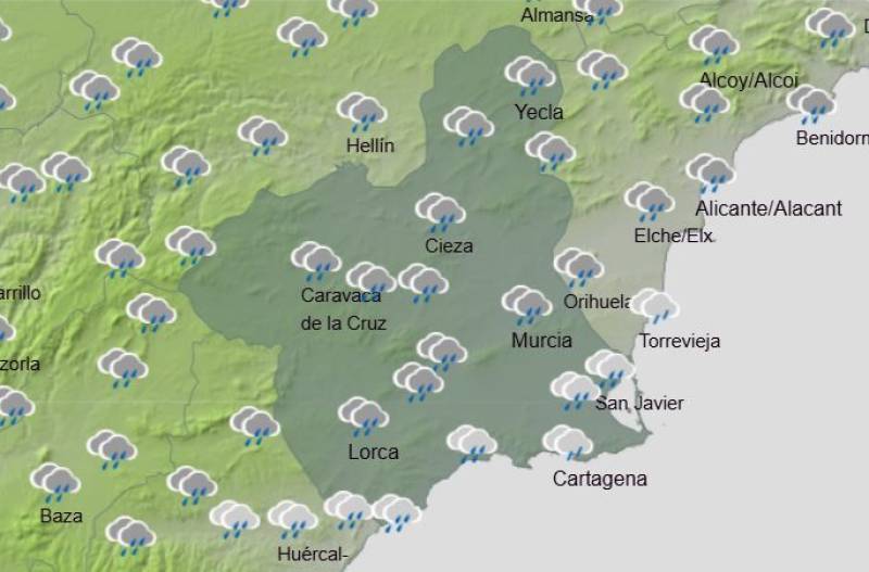 Murcia weather forecast February 5-8: Four seasons in one weekend, from rainstorms and wind alerts to 25C sunshine