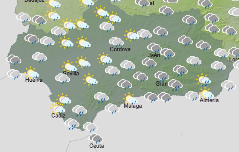 Andalucía weekend weather forecast April 9-12: Heat, mud rain and a cooler finish