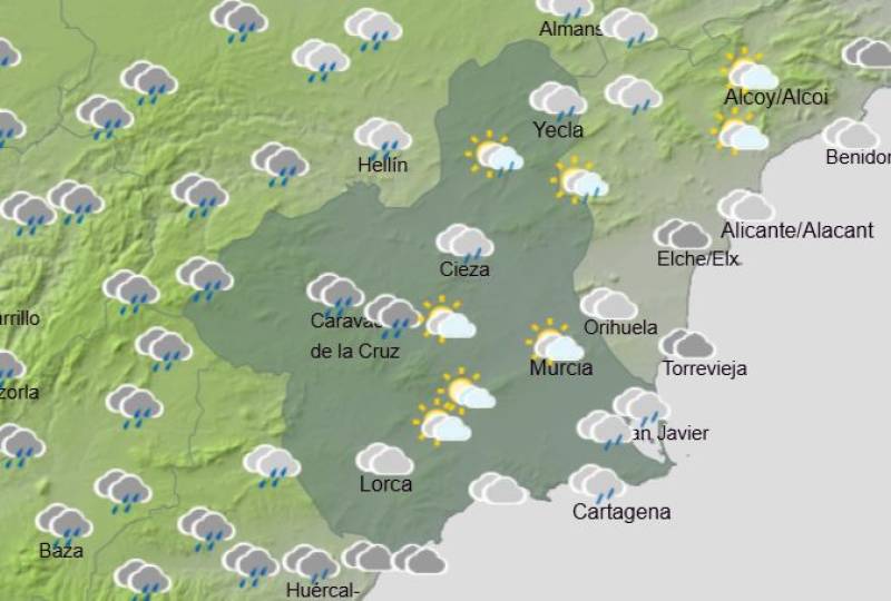 Sudden change in weather conditions this weekend: Murcia forecast April 9-12