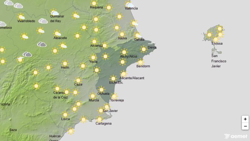 Sunshine at first before cloud and rain return: Alicante weekend weather forecast April 9-12