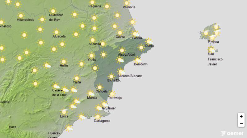 Sunshine and rising temperatures on the way this week: Alicante weather forecast May 18-21
