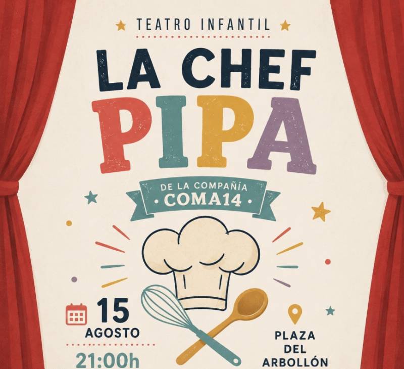 August 15 Children's puppet show Chef Pipa comes to Mojácar
