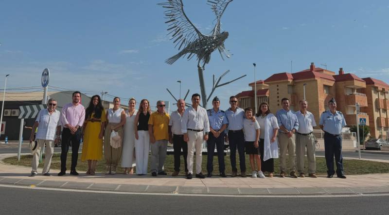 The Air Force eagle soars over San Javier for all to see